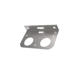 3 in. x 5 in. 20 ga. Galvanized Steel Pipe Support Bracket with 1/2 in. to 1 in. Holes and 90 Degree Base