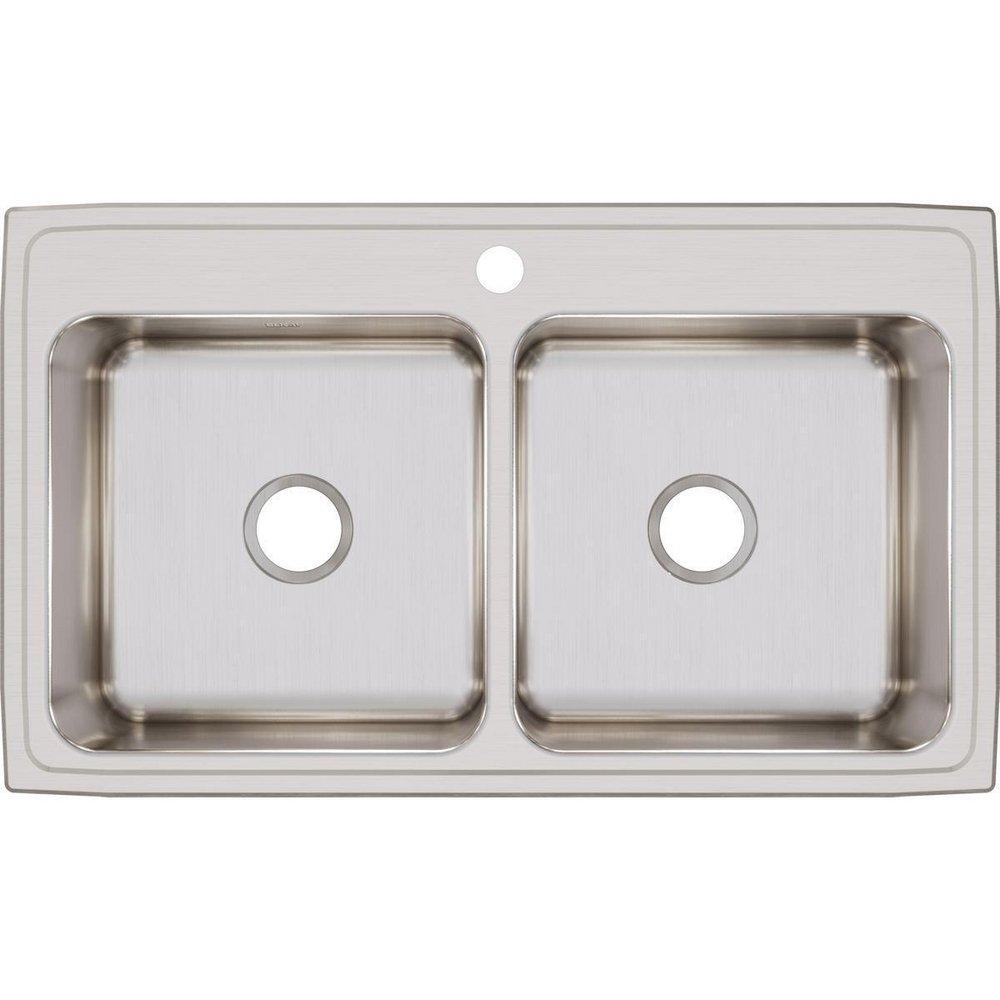 Elkay Lustrous Satin 37 x 22 in. Stainless Steel Double Bowl Drop-in Kitchen Sink in Lustrous Satin 