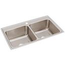 37 x 22 in. 1 Hole Stainless Steel Double Bowl Drop-in Kitchen Sink in Lustrous Satin