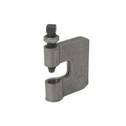 3/8 in Black Steel C-Clamp Beam Clamp with Locknut