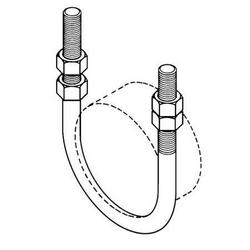 10 in. Stainless Steel Standard U-Bolt With Hex Nut