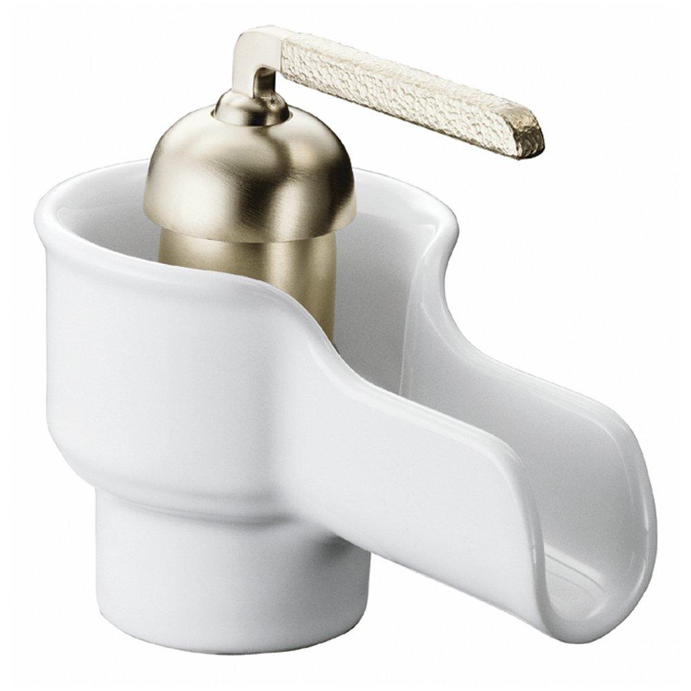 KOHLER White Single Handle Bathroom Sink Faucet 