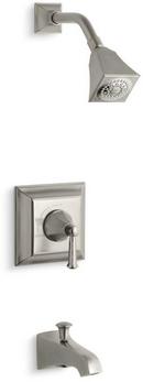 Stately Tub and Shower Trim with Single Lever Handle in Vibrant Brushed Nickel