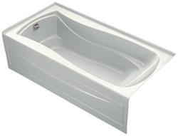 72 in. x 36 in. Soaker Alcove Bathtub with Left Drain in White