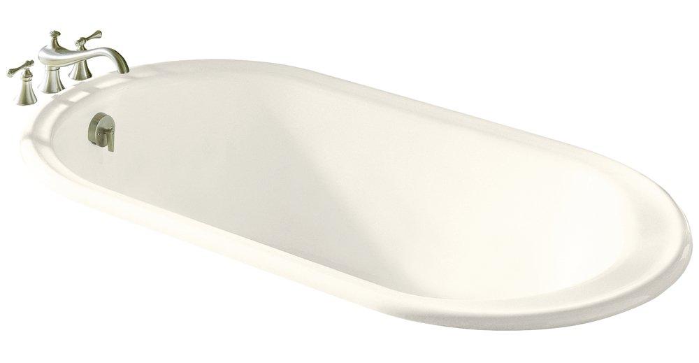 KOHLER Biscuit 66 x 36 in. Soaker Drop-In Bathtub with Reversible Drain 