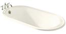 KOHLER Biscuit 66 x 36 in. Soaker Drop-In Bathtub with Reversible Drain 