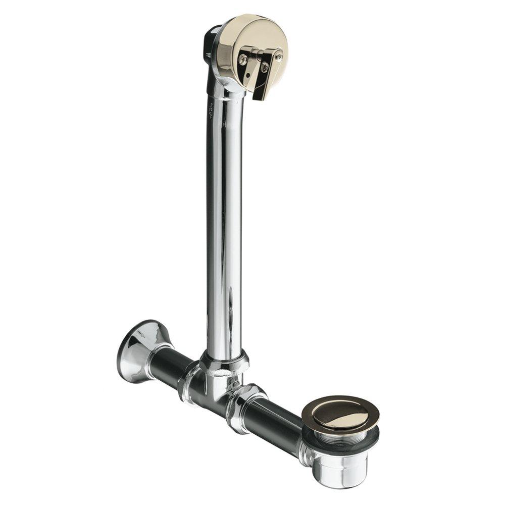 KOHLER Vibrant&reg; Polished Nickel Brass Trip Lever Drain 