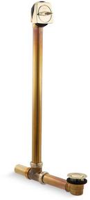 NPT Brass Adjustable Trip Lever Pop-Up Bath Drain in Vibrant French Gold