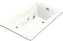 KOHLER White 60 x 36 in. Whirlpool Drop-In Bathtub with Reversible Drain 