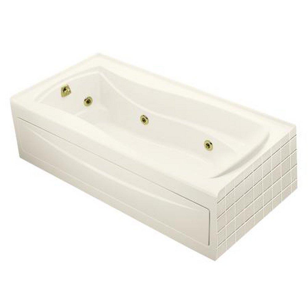 KOHLER Biscuit 72 x 36 in. Whirlpool Drop-In Bathtub with Left Drain 