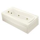 KOHLER Biscuit 72 x 36 in. Whirlpool Drop-In Bathtub with Left Drain 