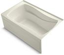 60 in. x 36 in. Soaker Alcove Bathtub with Right Drain in Biscuit