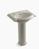 24-1/8 x 20 in. Oval Pedestal Sink with Base in Sandbar