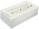 KOHLER White 72 x 36 in. Whirlpool Alcove Bathtub Right Drain 