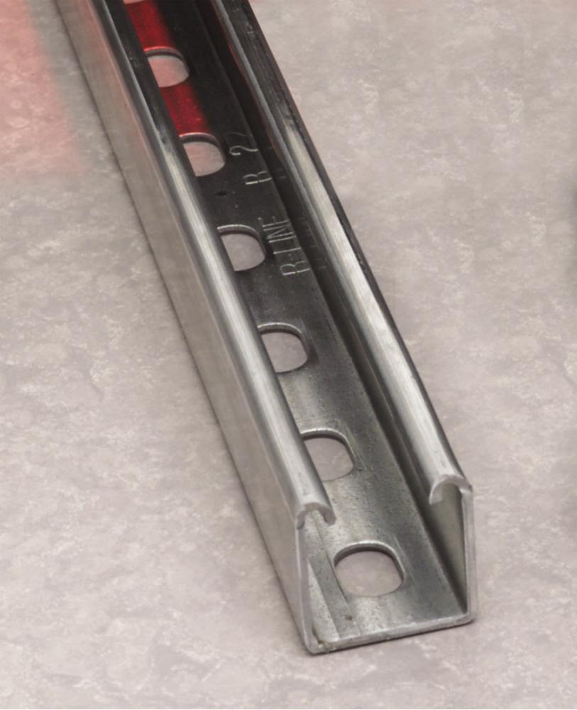 Eaton B-Line Series 1-5/8 x 1-5/8 in. 14 Gauge Galvanized Slotted Strut 