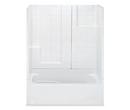 Aquatic White 60 x 31-1/4 in. Tub & Shower Unit 