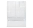 60 in. x 31-1/4 in. Tub & Shower Unit in White with Right Drain