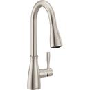 Single Handle Pull Down Kitchen Faucet in Stainless Steel 