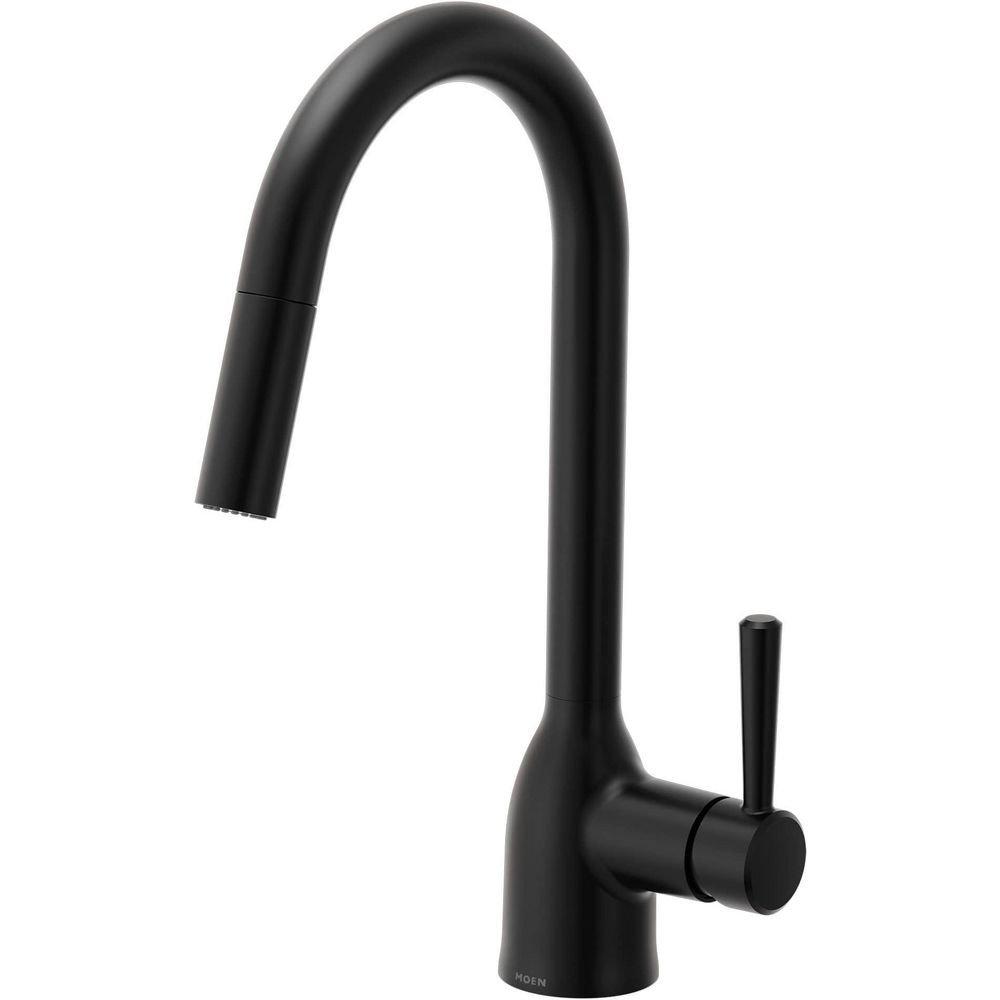 Moen Matte Black Single Handle Pull Down Kitchen Faucet 