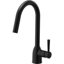 Single Handle Pull Down Kitchen Faucet in Matte Black