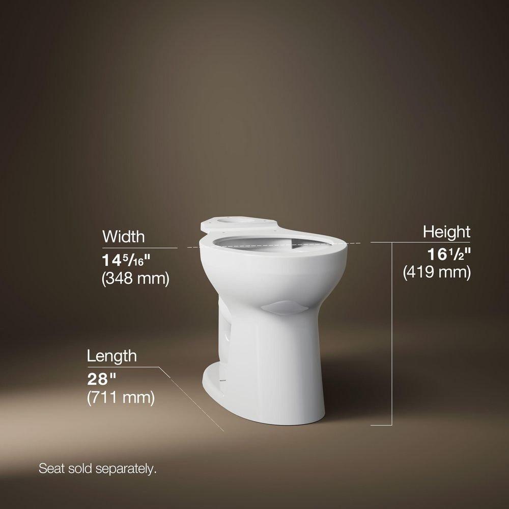 Comfort Height&reg; Elongated Toilet Bowl in White 