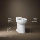 Comfort Height&reg; Elongated Toilet Bowl in White 