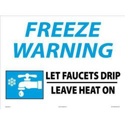 18 x 24 in. "Freeze Warning" Sign