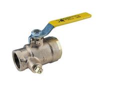 1 in. Bronze FNPT Lever Handle Gas Ball Valve