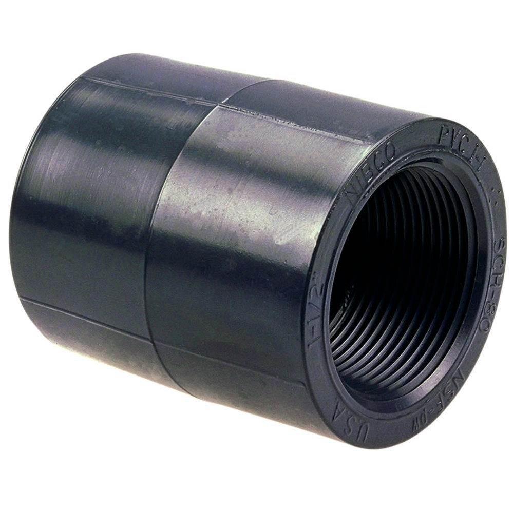 Chemtrol Black MPT Schedule 80 Polypropylene Coupling 