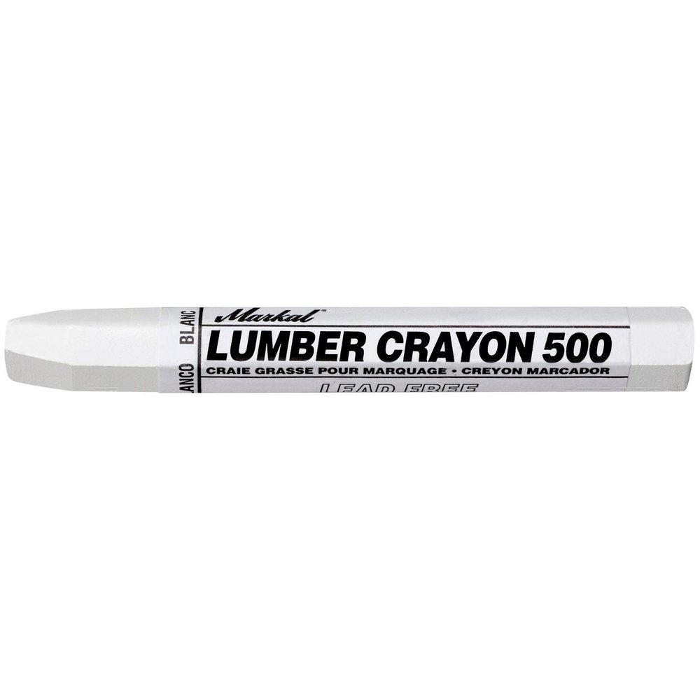 Markal&reg; White 4-5/8 x 1/2 in. Clay Crayon 