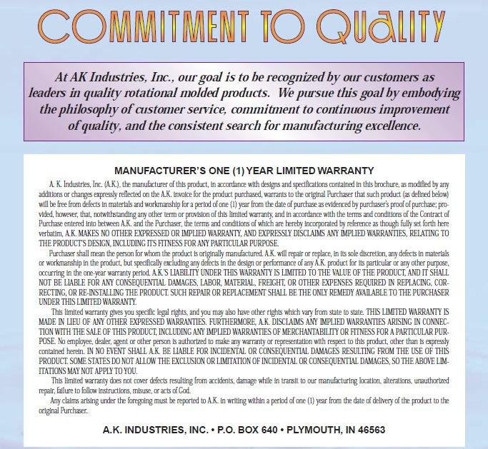 AK Industries 30 in. Polyethylene Roll Top Basin with 4 in. Hub 