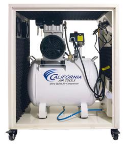 2 HP 8 Gal 130 Max PSI Single-Stage Portable Electric (110 Volt) Reciprocating Air Compressor with Soundproof Cabinet