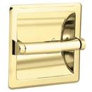 Recessed Toilet Tissue Holder in Polished Brass