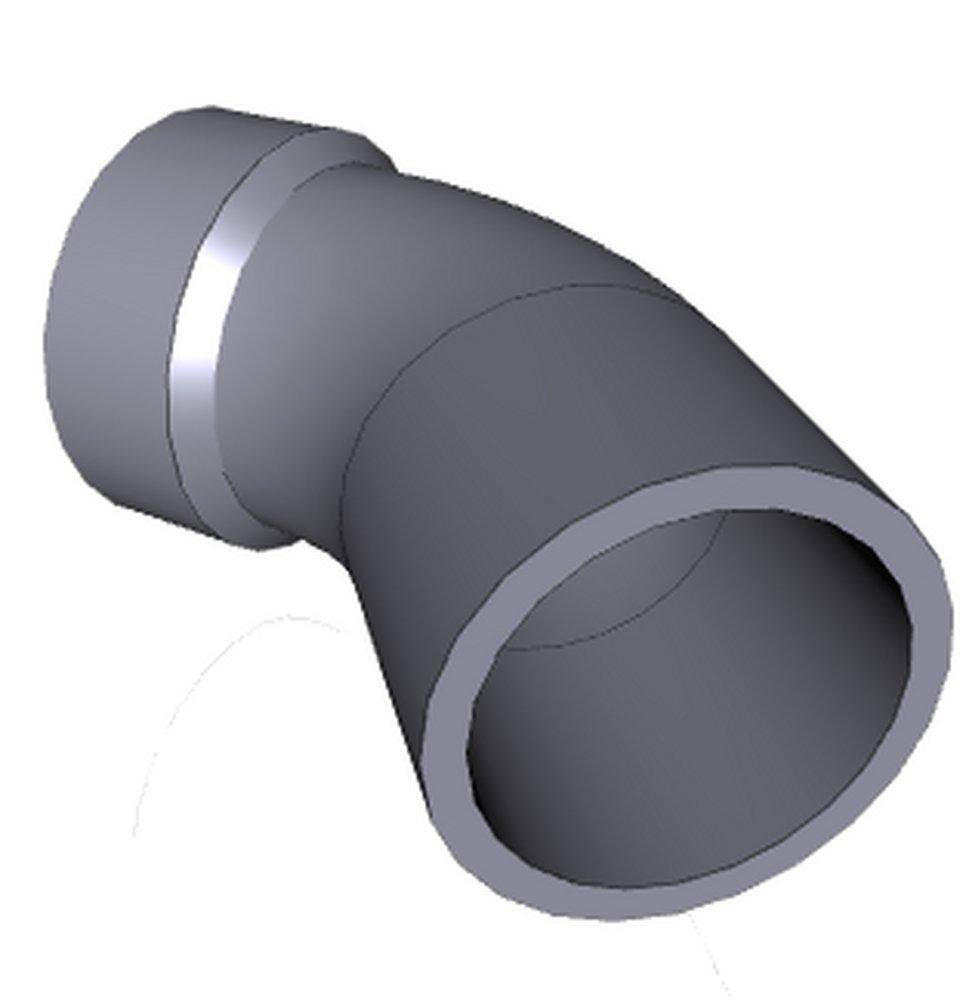 2 in. Spigot x Socket Straight and Long Sweep Plastic Closet 1/8 Degree Bend 