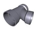 2 x 2 x 1-1/2 in. Socket Reducing and Sanitary HDPE and Polypropylene Tee