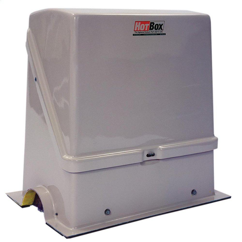 Hot Box Beige Fiberglass 22 x 19 x 11 in. Valve Enclosure 