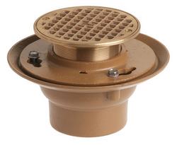 3 in. Push On Cast Iron Nickel Bronze Floor Drain