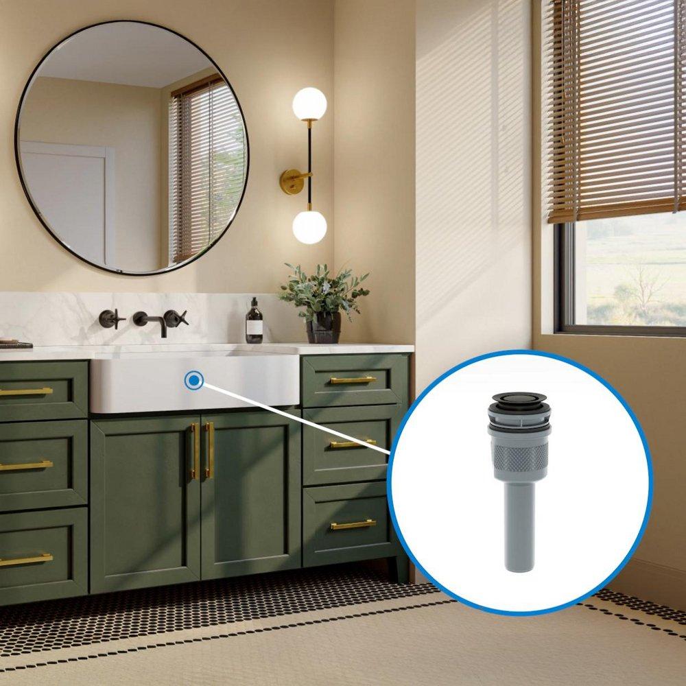 Dearborn Universal Pop Down Sink Drain in Matte Black 