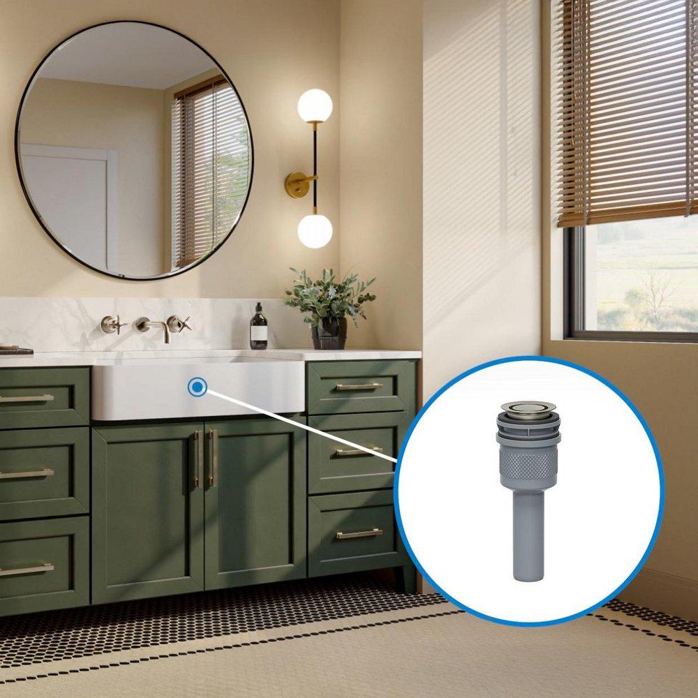 Dearborn Universal Pop Down Sink Drain in Brushed Nickel 