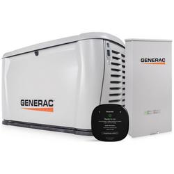 Generac 7329 28000 Watt Air-Cooled Dual Fuel (Liquid Propane/Natural Gas) Home Standby Generator 200A Automatic Transfer Switch & Ecobee by Generac Thermostat Included