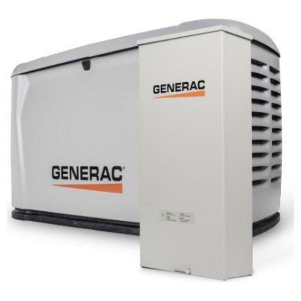 Generac 7325 22000 Watt Air-Cooled Dual Fuel (Liquid Propane/Natural Gas) Home Standby Generator 200A Automatic Transfer Switch Included 
