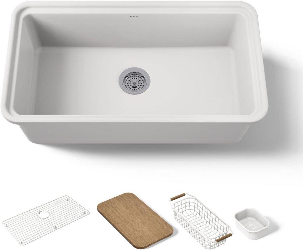 AUDRINE&trade; 33" SINGLE BASIN FIRECLAY WS 