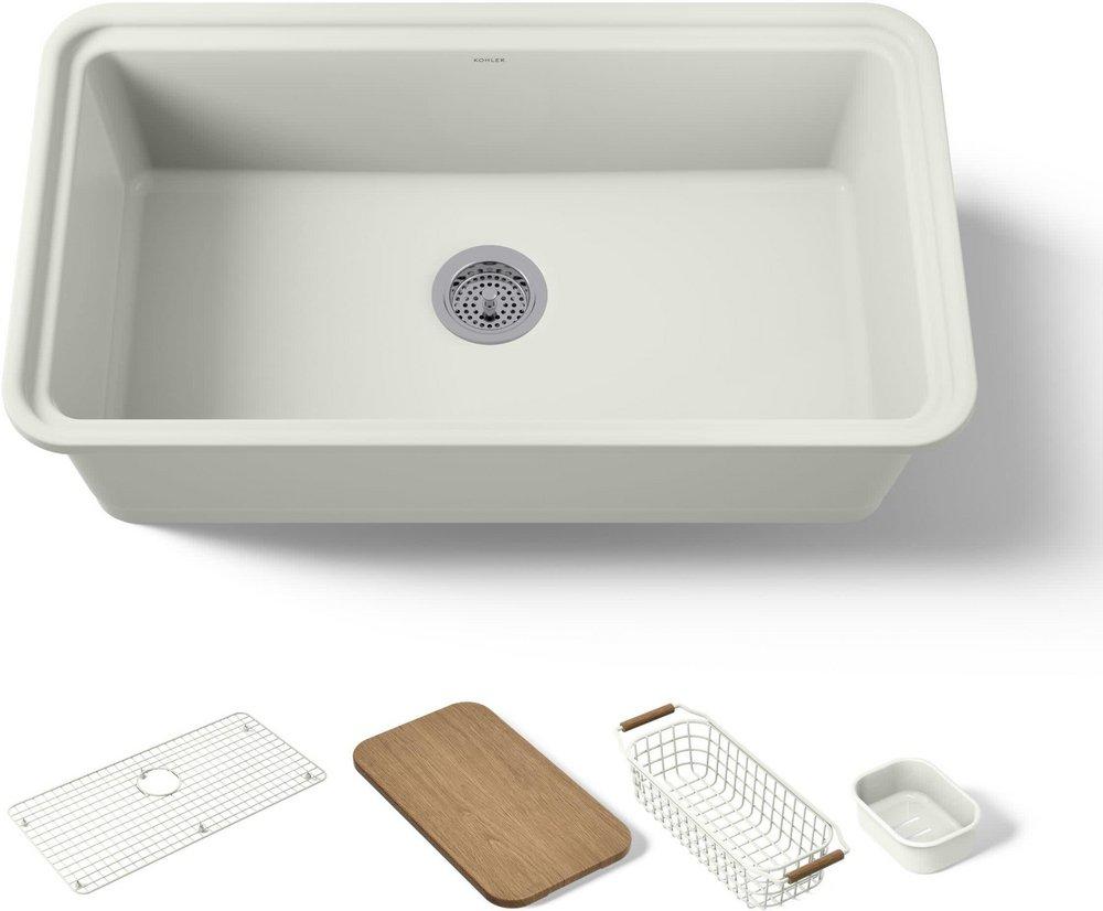AUDRINE&trade; 33" SINGLE BASIN FIRECLAY WS 