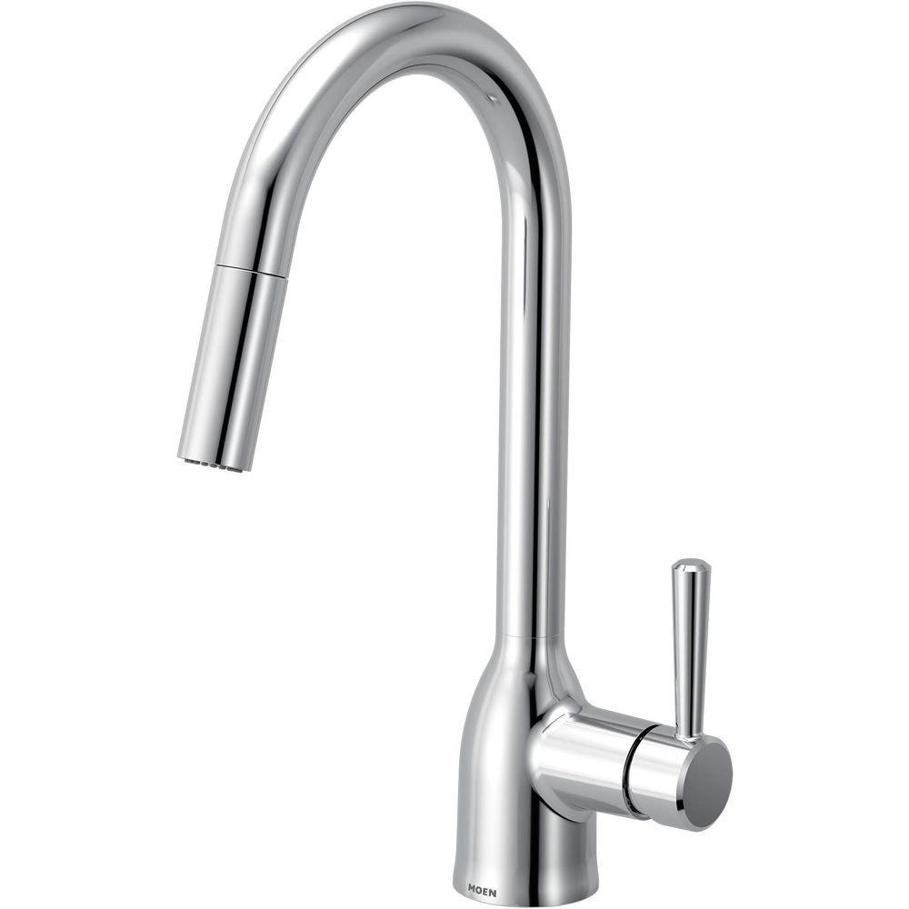 Moen Chrome Single Handle Pull Down Kitchen Faucet 