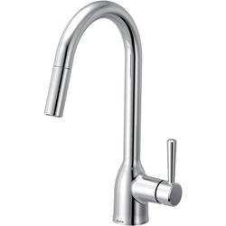 Single Handle Pull Down Kitchen Faucet in Chrome