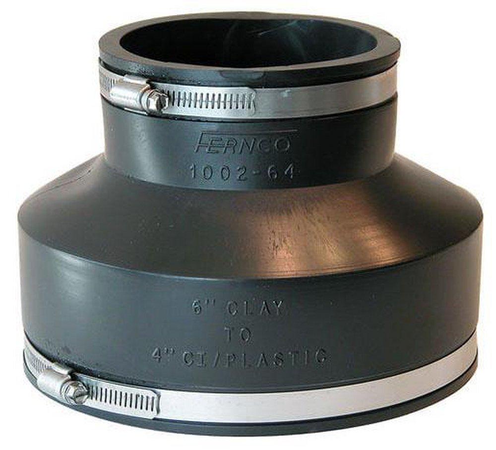 Fernco Clay x Cast Iron and Plastic Flexible Coupling 
