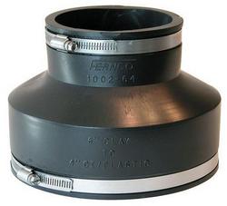 6 x 4 in. Clamp Reducing Plastic Coupling with Stainless Steel Band