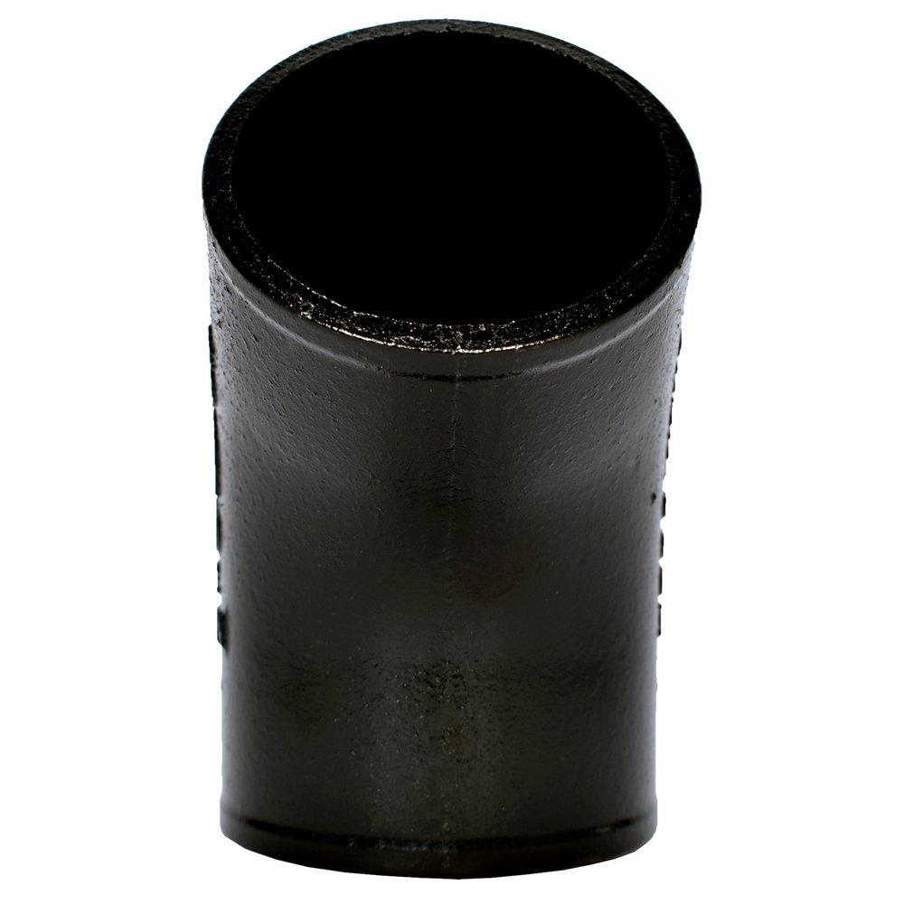 Black No Hub 45 Degree Cast Iron 1/8 Bend 