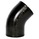 Black No Hub 45 Degree Cast Iron 1/8 Bend 