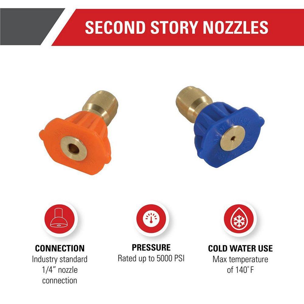 2Nd Story High Reach Pressure Washer Nozzle Kit (5000 Psi) 